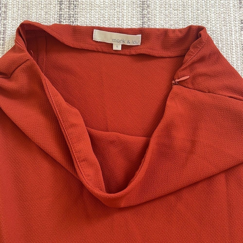 Rust colored midi skirt - Picture 2 of 5